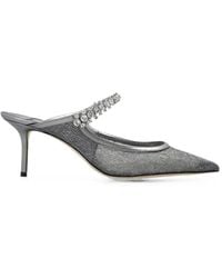 Jimmy Choo - Bing Crystal-Embellished Mesh Mules - Lyst
