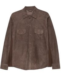 Eleventy - Suede Panelled Jacket - Lyst
