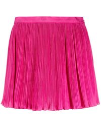 RED Valentino - Flared Pleated Shorts - Lyst