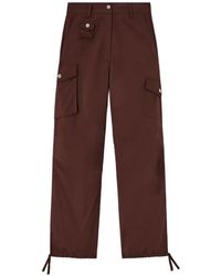 Ganni - Organic Cotton Cargo Trousers - Lyst
