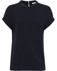 Brunello Cucinelli - Camiseta con botones en la espalda - Lyst