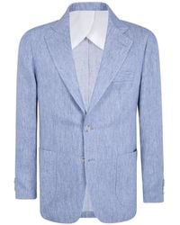 Barba Napoli - Single-Breasted Linen Blazer - Lyst