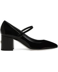 Dolce & Gabbana - Square-Toe Block-Heel Pumps - Lyst