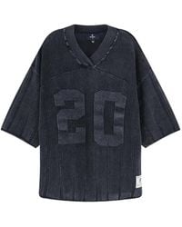 Represent - Ribbed V-Neck Oversized T-Shirt - Lyst