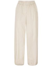 Peserico - Elasticated-Waist Track Pants - Lyst