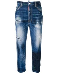 DSquared² Jean skinny à effet usé - Bleu