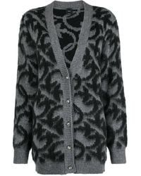 Pinko - Cárdigan de punto de intarsia con botones - Lyst