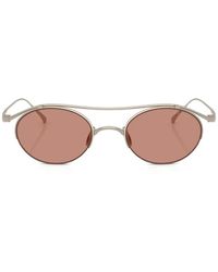 Giorgio Armani - Lunettes De Soleil À Monture Ovale - Lyst