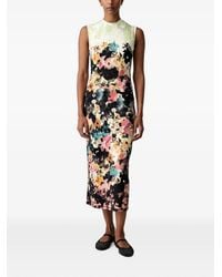 Stine Goya - Floral-Print Sleeveless Midi Dress - Lyst