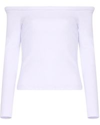 Gloria Coelho - Off-Shoulder Long-Sleeve Top - Lyst