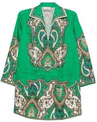 ALÉMAIS - Robe Courte Porter À Motif Cachemire - Lyst
