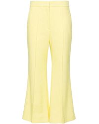 MSGM - Mid-Rise Cropped Trousers - Lyst