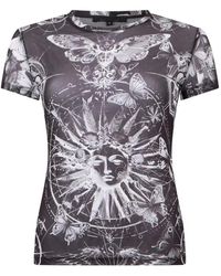 Philipp Plein - Tulle Butterfly-Print T-Shirt - Lyst