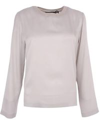 Lorena Antoniazzi - Metallic-Trim Long-Sleeve T-Shirt - Lyst