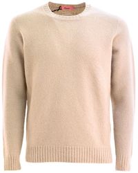 Drumohr - Geribbelde Sweater Met Ronde Hals - Lyst