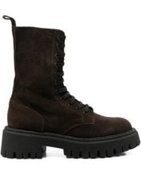 GISEL B - Lace-Up Suede Boots - Lyst