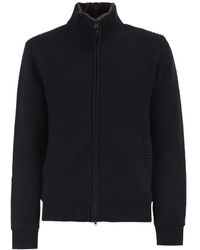 Herno - Zip-Up Textured-Knit Sweater - Lyst