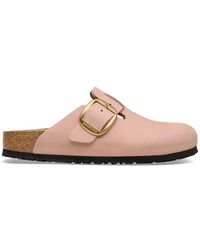 Birkenstock - Boston Big Buckle Nubuck Sandals - Lyst