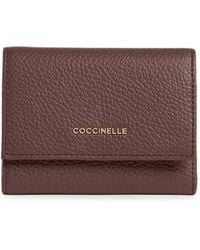 Coccinelle - Metallic Grained Leather Wallet - Lyst