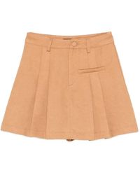 ACTUALEE - Rok Met Geplooid Detail - Lyst