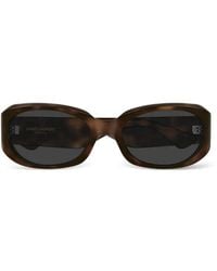 Saint Laurent - Matte-Finish Rectangle-Frame Sunglasses - Lyst