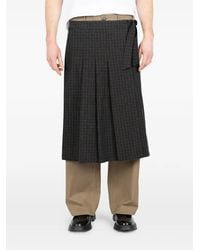 Societe Anonyme - Plaid Pleated Kilt Midi Skirt - Lyst