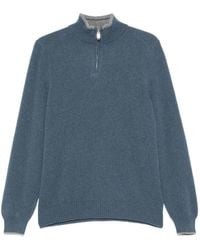Fedeli - Sweatshirt Mit Reißverschluss - Lyst
