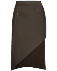 MEDEA - Deconstructed-Waistband Midi Skirt - Lyst