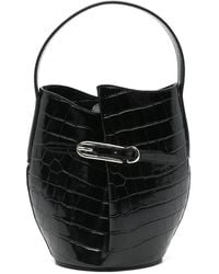 Liffner - Croc-Embossing Belted Bucket Bag - Lyst
