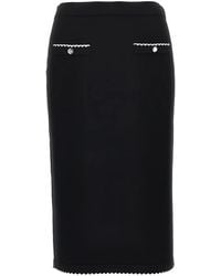 Tory Burch - Jupe Mi-Longue À Boutons Décoratifs - Lyst