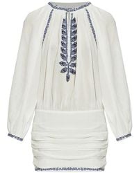 Isabel Marant - Ludy Ecru Cotton Dresses - Lyst