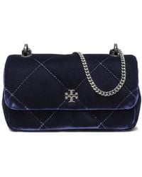Tory Burch - Mini Kira Diamond-Quilted Velvet Cross Body Bag - Lyst