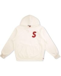 supreme s logo hoodie red