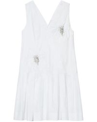 3.1 Phillip Lim - Floral Appliqué V-Neck Mini Dress - Lyst