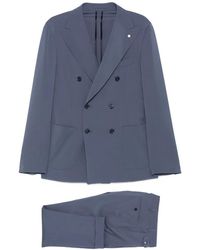 Luigi Bianchi - Double-Breasted Peak-Lapel Suit - Lyst