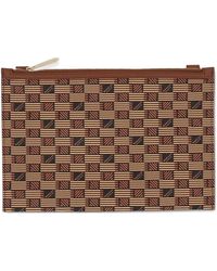Moreau - Monogram-Pattern Grained-Leather Wallet - Lyst