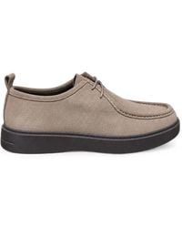 Poche Paris - Cipele Lace-Up Suede Loafers - Lyst