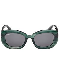 Max Mara Eyewear - Logo-Detail Oval-Frame Sunglasses - Lyst