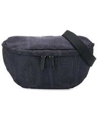 Etro Paisley Print Belt Bag - Blue