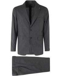 Tagliatore - Single-Breasted Notched-Lapels Suit - Lyst