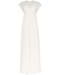 Giambattista Valli - Cap Sleeve Lace Insert Empire Line Maxi Dress - Lyst