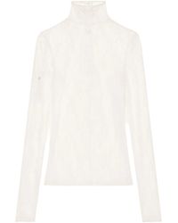 Courreges - Top De Encaje Con Cuello Alto - Lyst