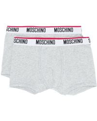 Moschino - Twin Pack Logo Band Boxers - Lyst