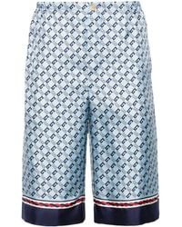 Gucci - Geometric Square G Printed Silk Shorts - Lyst