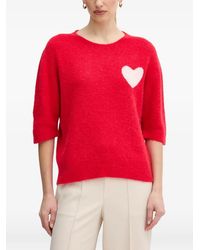 Ouí - Heart-Design Crew-Neck Sweater - Lyst