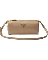 Prada - Borsa A Spalla Con Placca Logo - Lyst