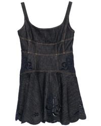 Self-Portrait - Bow-Embroidered Mini Dress - Lyst