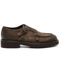 Doucal's - Burnished-finish Suede Monk Shoes - Lyst