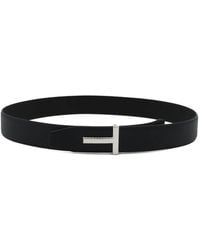 Tom Ford - T-Logo Leather Belt - Lyst