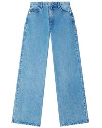 Sandro - Faded Wide Straight-Leg Jeans - Lyst